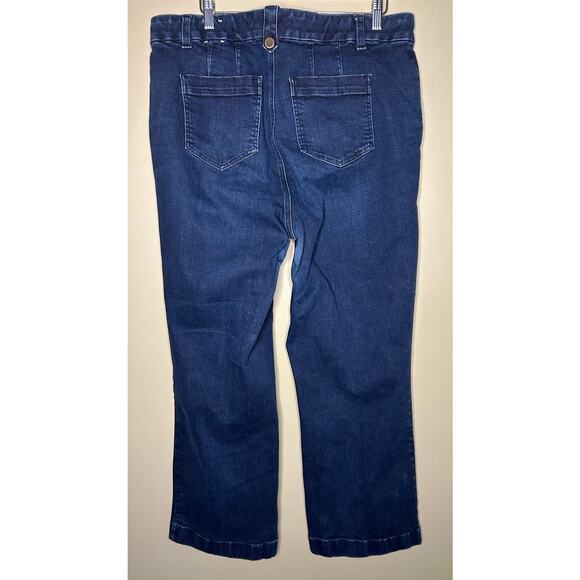 Talbots High Waist Wide Leg Trouser Jeans Dark Denim Pants Womens 16 W Wide - Picture 5 of 12